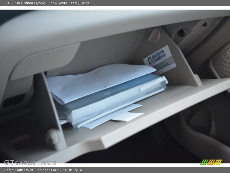 Snow White Pearl / Beige 2012 Kia Optima Hybrid