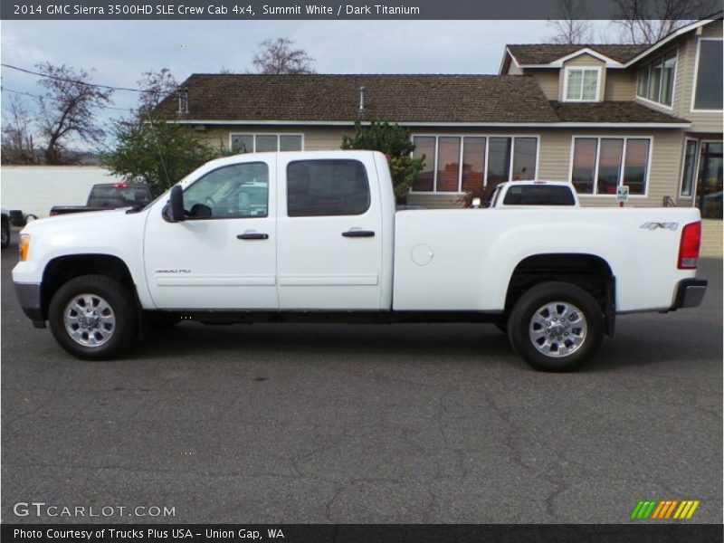 Summit White / Dark Titanium 2014 GMC Sierra 3500HD SLE Crew Cab 4x4