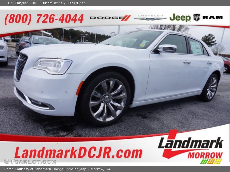 Bright White / Black/Linen 2015 Chrysler 300 C