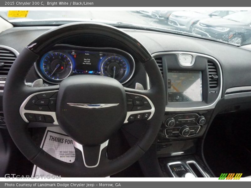 Bright White / Black/Linen 2015 Chrysler 300 C