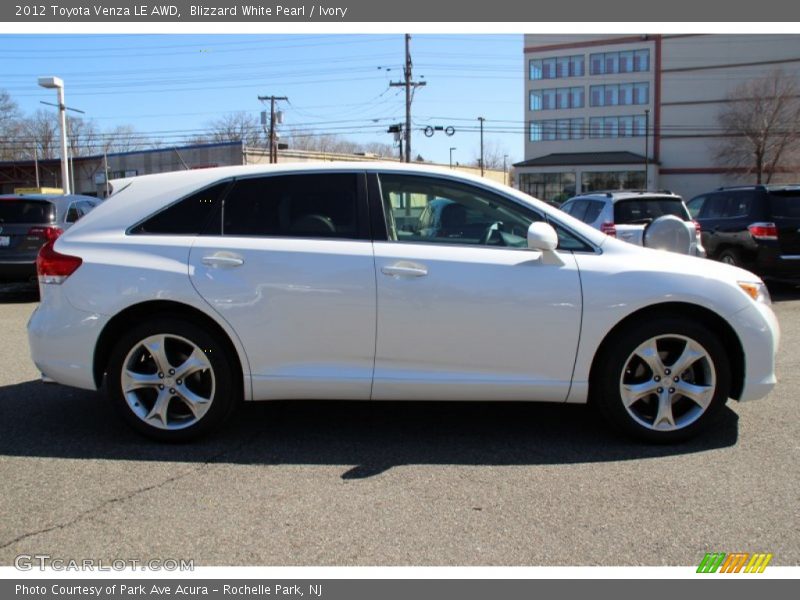 Blizzard White Pearl / Ivory 2012 Toyota Venza LE AWD