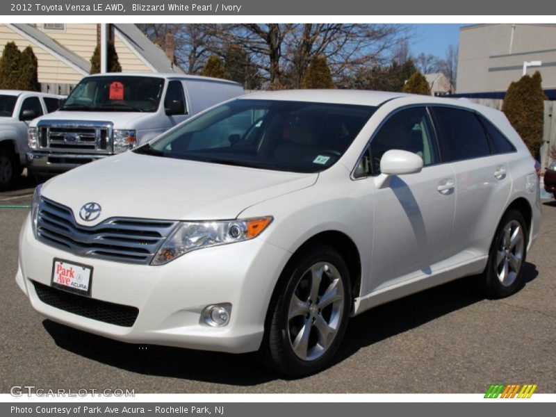 Blizzard White Pearl / Ivory 2012 Toyota Venza LE AWD
