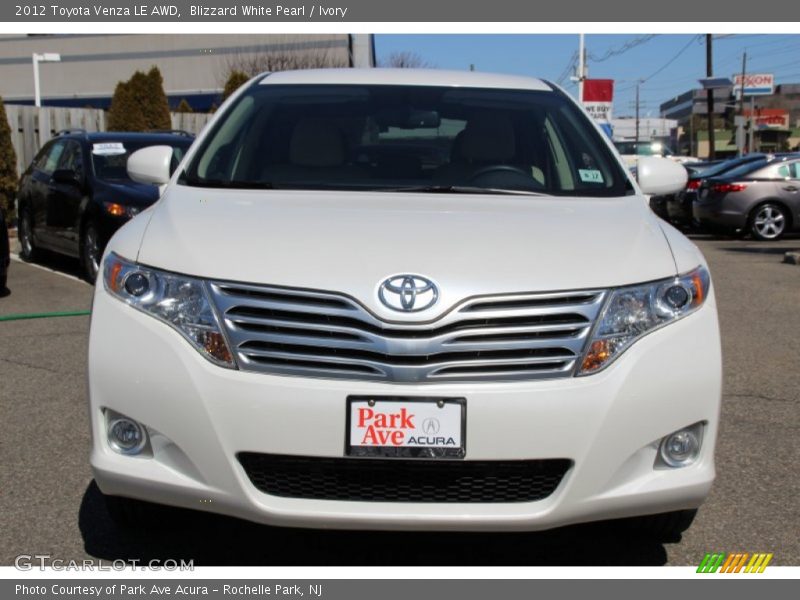 Blizzard White Pearl / Ivory 2012 Toyota Venza LE AWD
