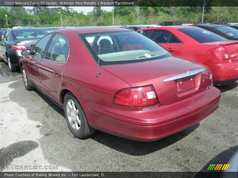 Matador Red Metallic / Medium Parchment 2002 Mercury Sable GS Sedan