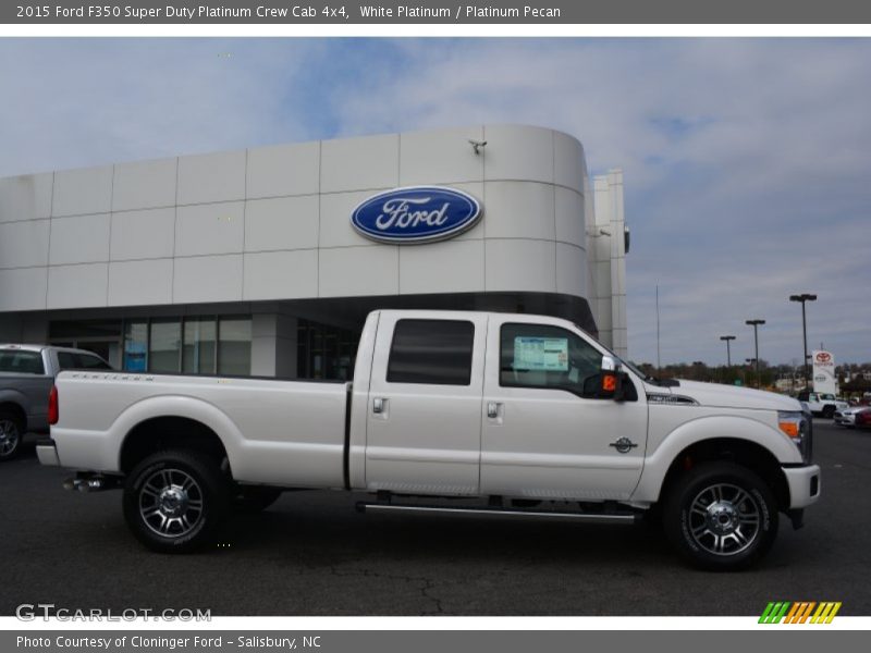 White Platinum / Platinum Pecan 2015 Ford F350 Super Duty Platinum Crew Cab 4x4