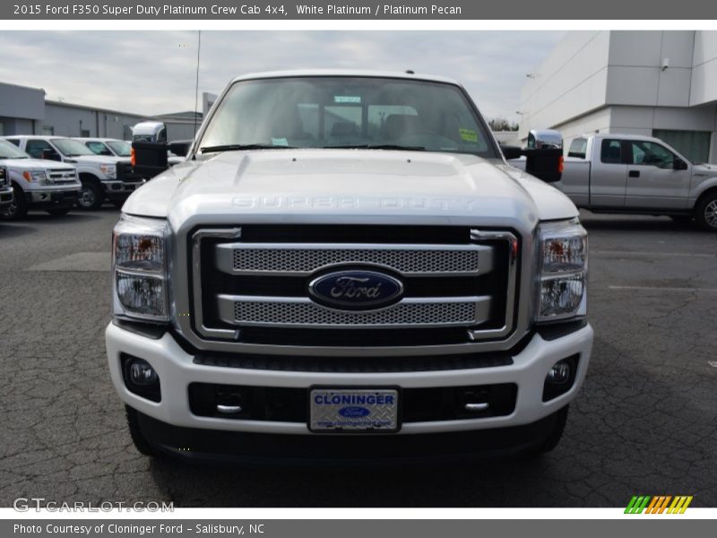 White Platinum / Platinum Pecan 2015 Ford F350 Super Duty Platinum Crew Cab 4x4
