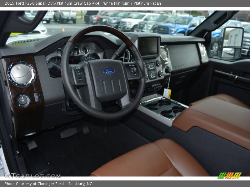 White Platinum / Platinum Pecan 2015 Ford F350 Super Duty Platinum Crew Cab 4x4