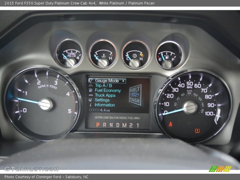 White Platinum / Platinum Pecan 2015 Ford F350 Super Duty Platinum Crew Cab 4x4