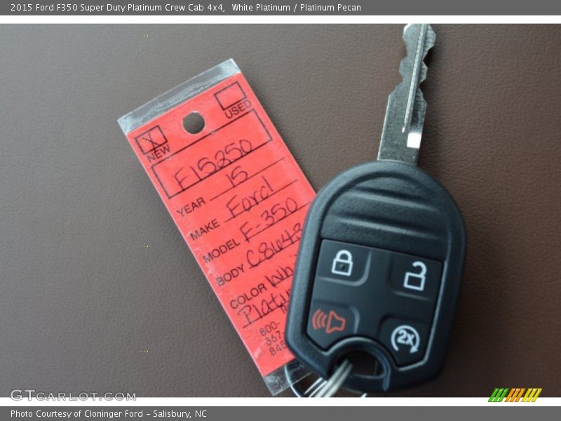 White Platinum / Platinum Pecan 2015 Ford F350 Super Duty Platinum Crew Cab 4x4