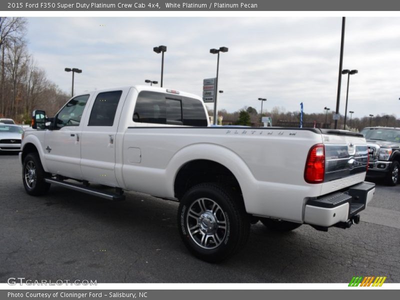 White Platinum / Platinum Pecan 2015 Ford F350 Super Duty Platinum Crew Cab 4x4