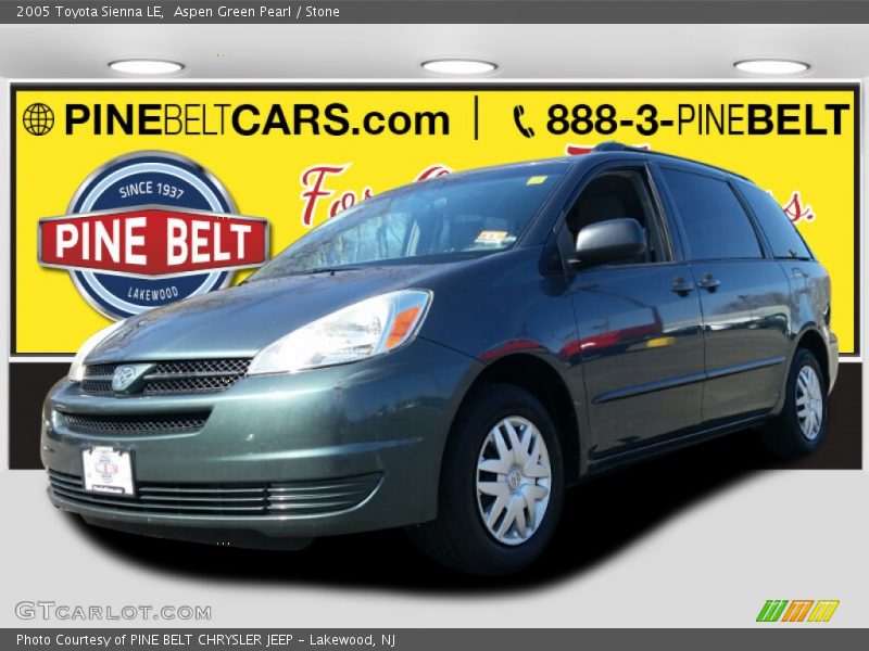 Aspen Green Pearl / Stone 2005 Toyota Sienna LE