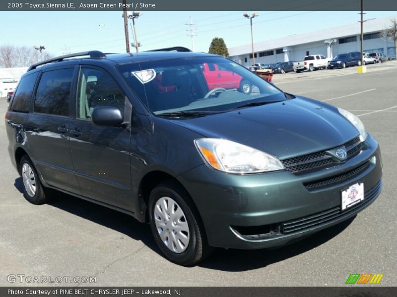 Aspen Green Pearl / Stone 2005 Toyota Sienna LE