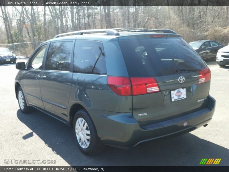 Aspen Green Pearl / Stone 2005 Toyota Sienna LE