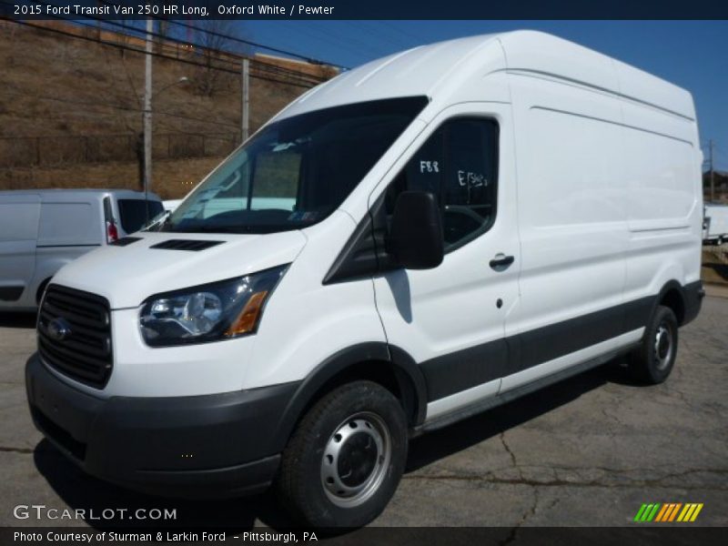 Oxford White / Pewter 2015 Ford Transit Van 250 HR Long