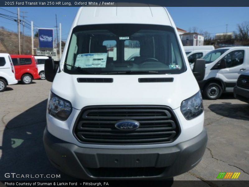 Oxford White / Pewter 2015 Ford Transit Van 250 HR Long