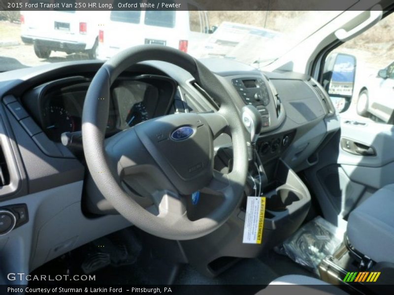 Oxford White / Pewter 2015 Ford Transit Van 250 HR Long