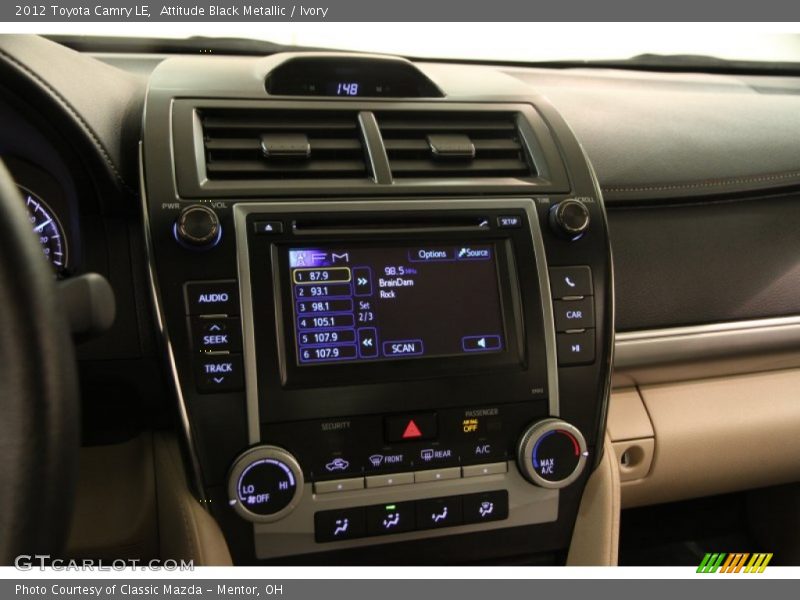Attitude Black Metallic / Ivory 2012 Toyota Camry LE