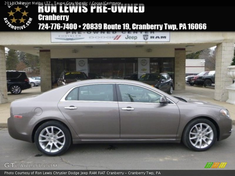 Taupe Gray Metallic / Cocoa/Cashmere 2011 Chevrolet Malibu LTZ