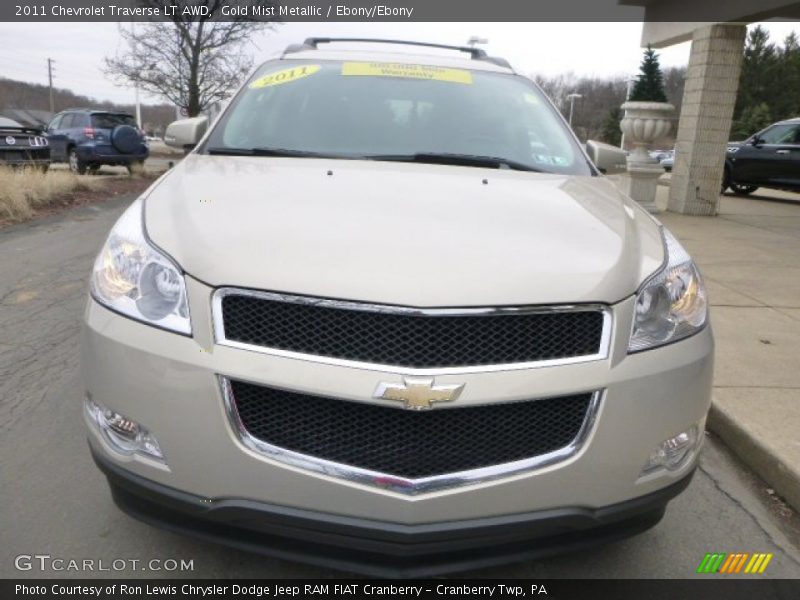 Gold Mist Metallic / Ebony/Ebony 2011 Chevrolet Traverse LT AWD