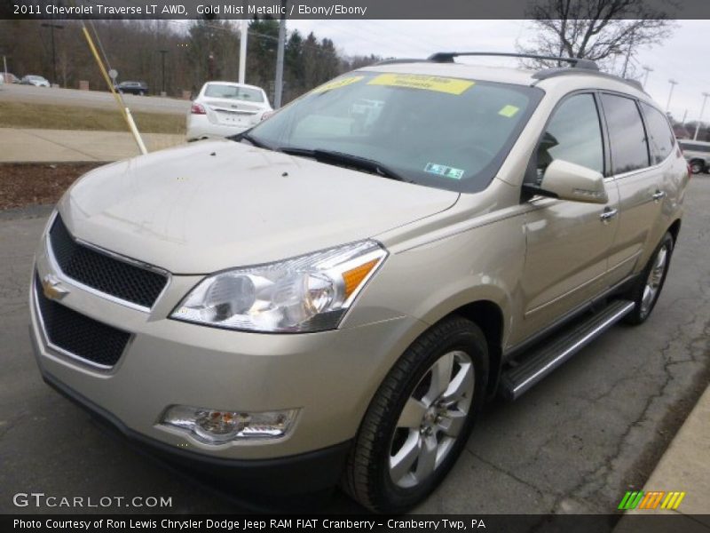 Gold Mist Metallic / Ebony/Ebony 2011 Chevrolet Traverse LT AWD