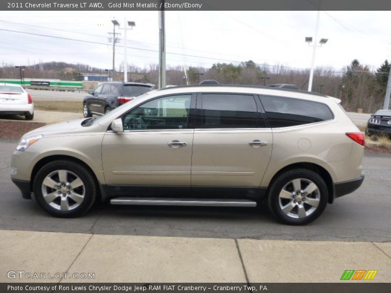 Gold Mist Metallic / Ebony/Ebony 2011 Chevrolet Traverse LT AWD