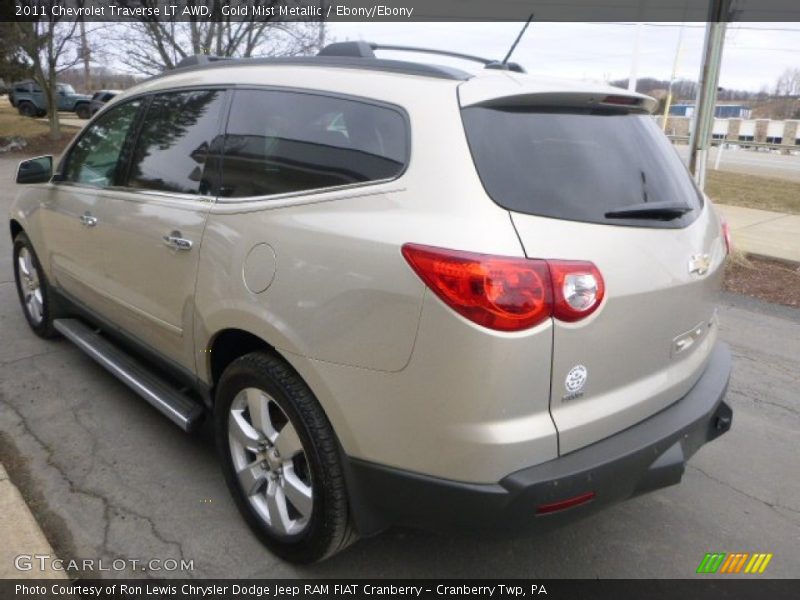 Gold Mist Metallic / Ebony/Ebony 2011 Chevrolet Traverse LT AWD