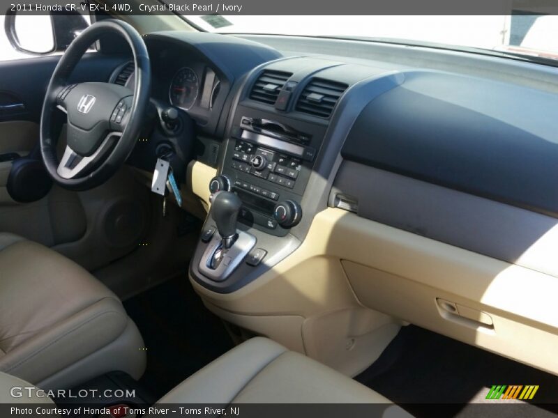 Crystal Black Pearl / Ivory 2011 Honda CR-V EX-L 4WD