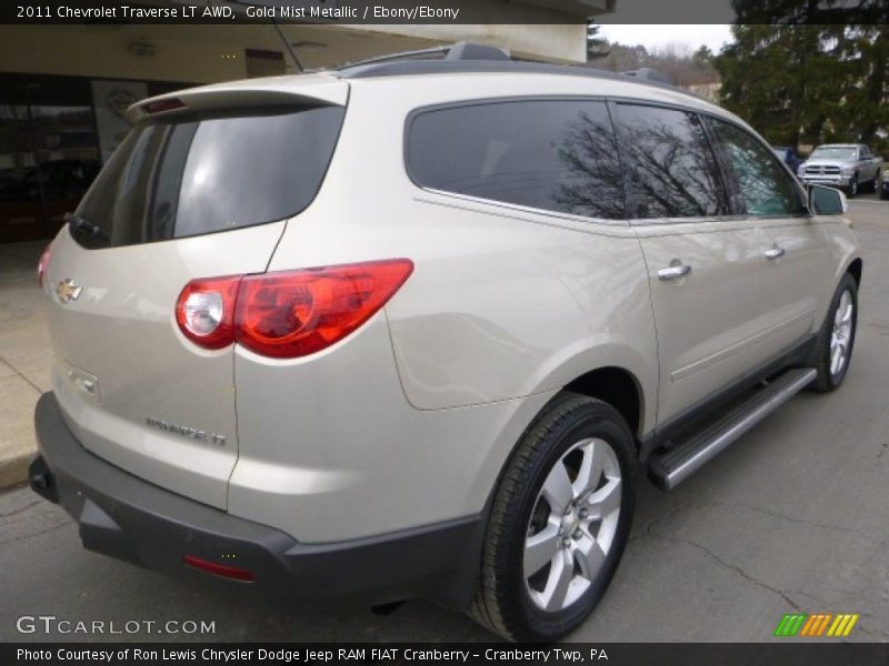 Gold Mist Metallic / Ebony/Ebony 2011 Chevrolet Traverse LT AWD