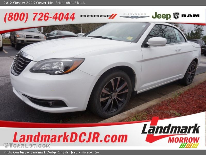 Bright White / Black 2012 Chrysler 200 S Convertible