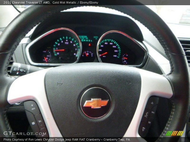 Gold Mist Metallic / Ebony/Ebony 2011 Chevrolet Traverse LT AWD