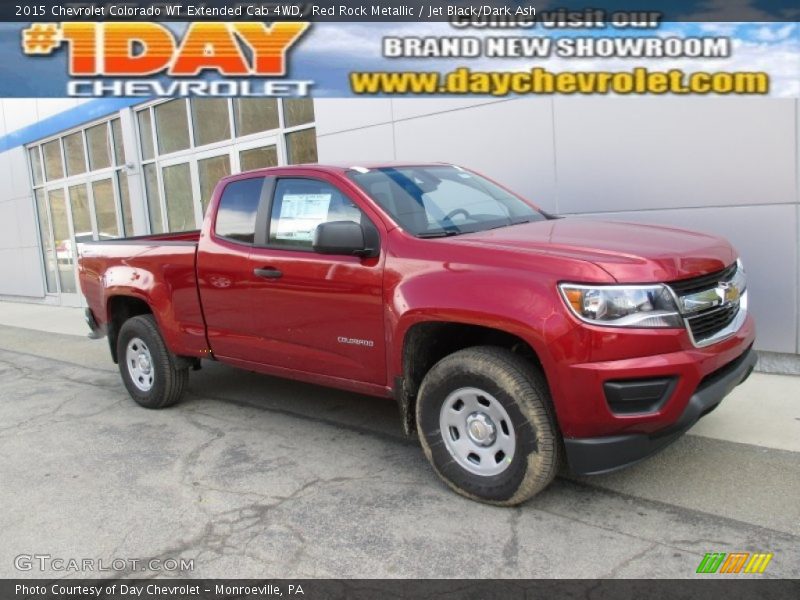 Red Rock Metallic / Jet Black/Dark Ash 2015 Chevrolet Colorado WT Extended Cab 4WD
