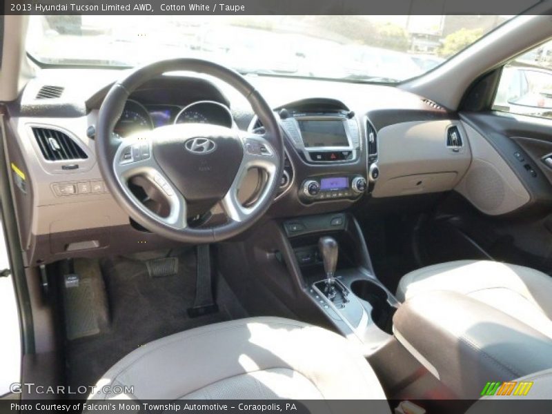 Cotton White / Taupe 2013 Hyundai Tucson Limited AWD