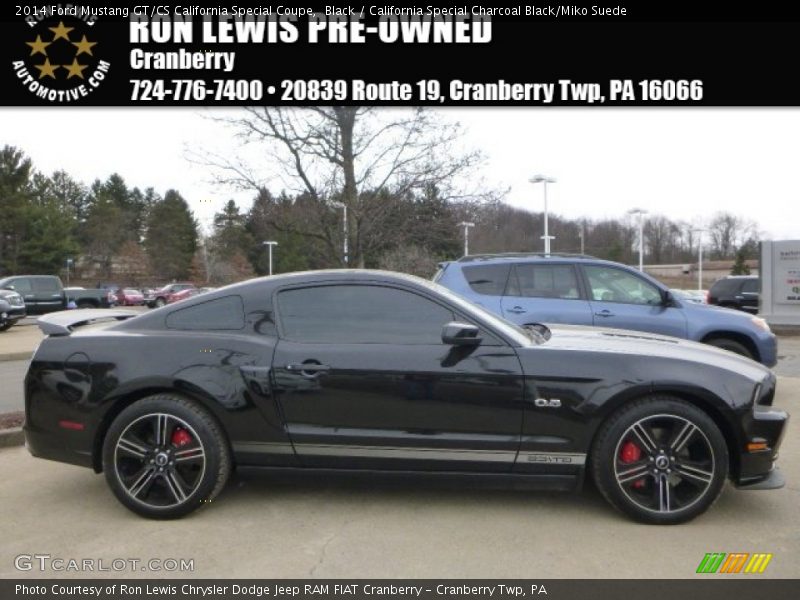 Black / California Special Charcoal Black/Miko Suede 2014 Ford Mustang GT/CS California Special Coupe