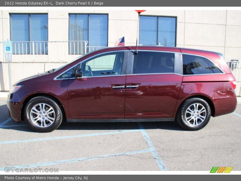 Dark Cherry Pearl II / Beige 2012 Honda Odyssey EX-L