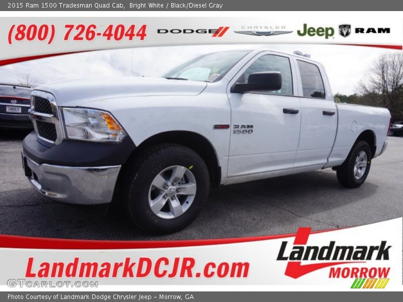 Bright White / Black/Diesel Gray 2015 Ram 1500 Tradesman Quad Cab