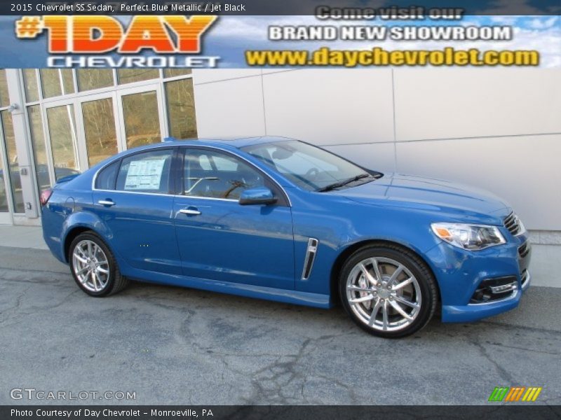 Perfect Blue Metallic / Jet Black 2015 Chevrolet SS Sedan