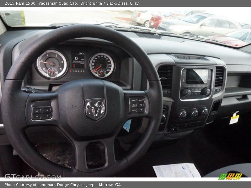 Bright White / Black/Diesel Gray 2015 Ram 1500 Tradesman Quad Cab