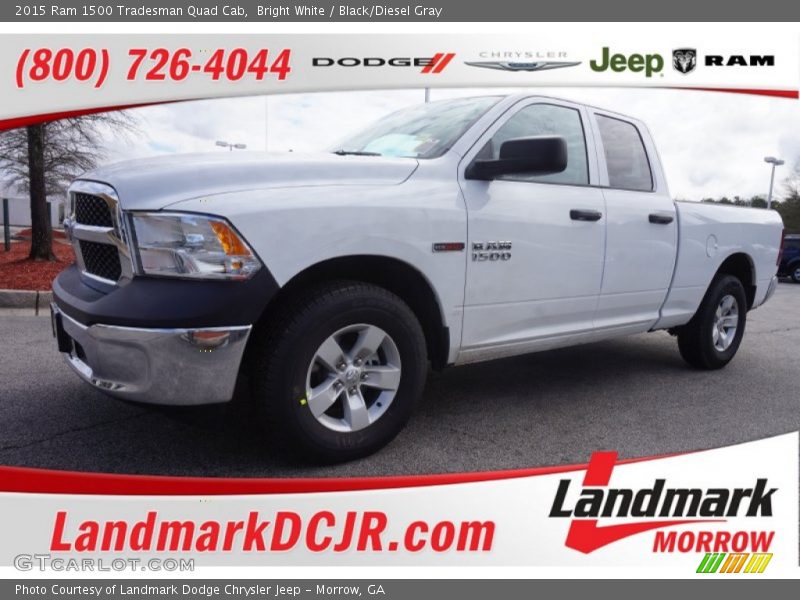Bright White / Black/Diesel Gray 2015 Ram 1500 Tradesman Quad Cab