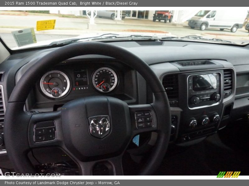 Bright White / Black/Diesel Gray 2015 Ram 1500 Tradesman Quad Cab