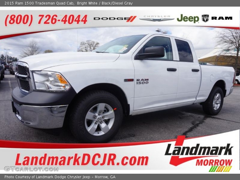 Bright White / Black/Diesel Gray 2015 Ram 1500 Tradesman Quad Cab