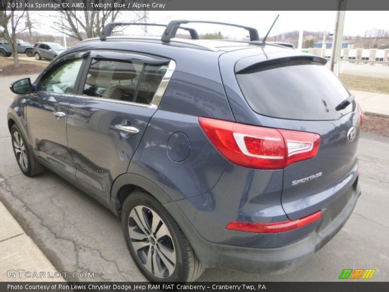 Twilight Blue / Alpine Gray 2013 Kia Sportage EX AWD