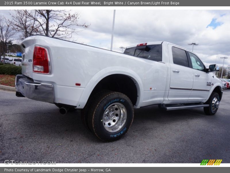 Bright White / Canyon Brown/Light Frost Beige 2015 Ram 3500 Laramie Crew Cab 4x4 Dual Rear Wheel