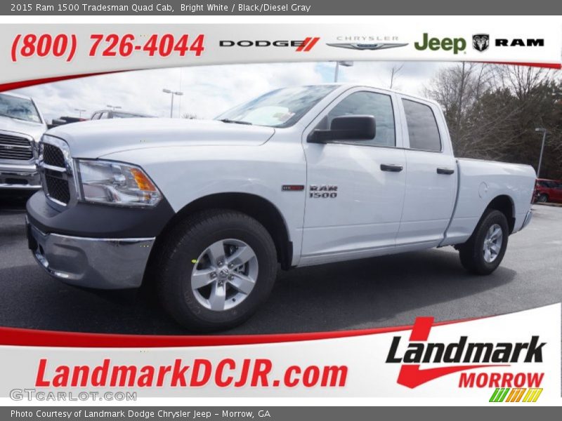 Bright White / Black/Diesel Gray 2015 Ram 1500 Tradesman Quad Cab