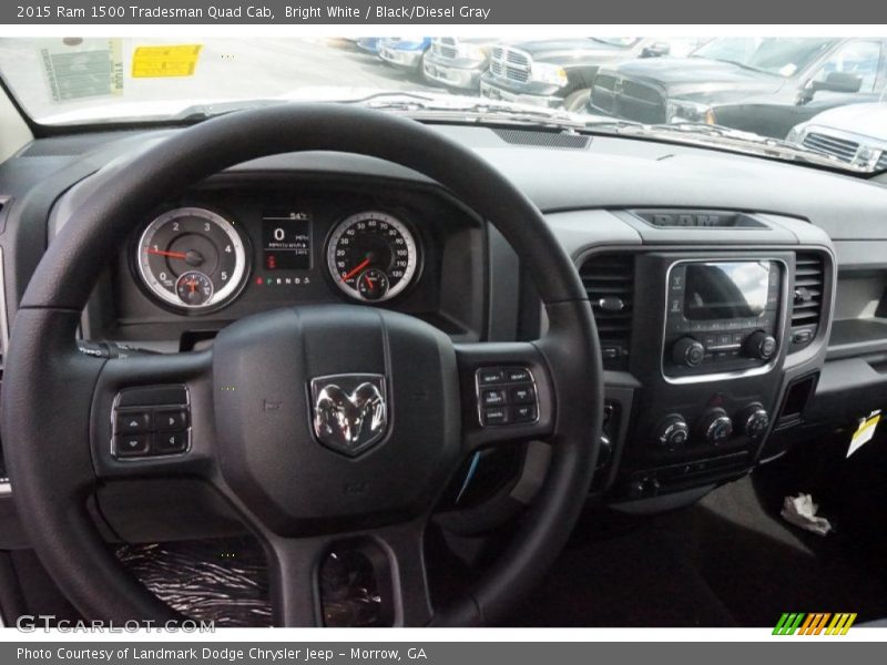 Bright White / Black/Diesel Gray 2015 Ram 1500 Tradesman Quad Cab