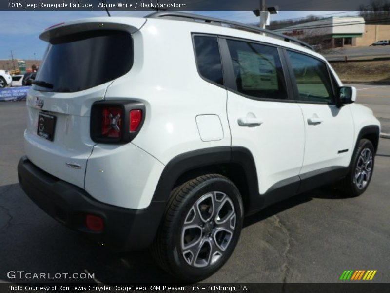Alpine White / Black/Sandstorm 2015 Jeep Renegade Latitude