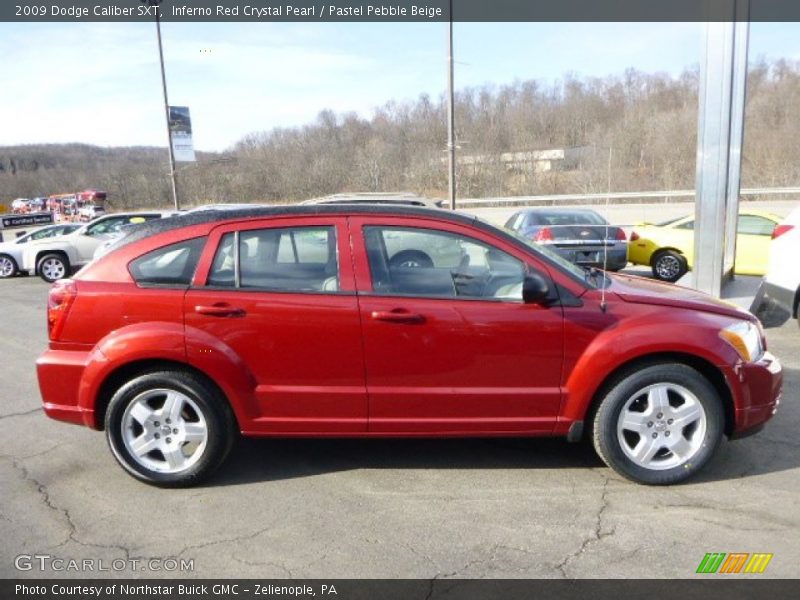 Inferno Red Crystal Pearl / Pastel Pebble Beige 2009 Dodge Caliber SXT