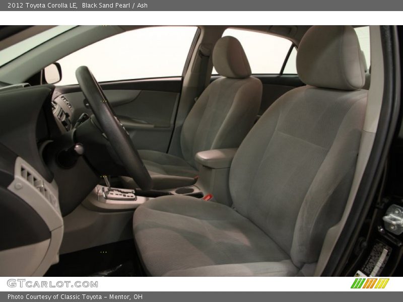 Front Seat of 2012 Corolla LE