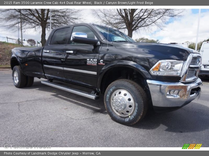 Front 3/4 View of 2015 3500 Laramie Crew Cab 4x4 Dual Rear Wheel