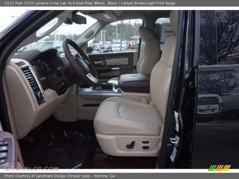 Black / Canyon Brown/Light Frost Beige 2015 Ram 3500 Laramie Crew Cab 4x4 Dual Rear Wheel
