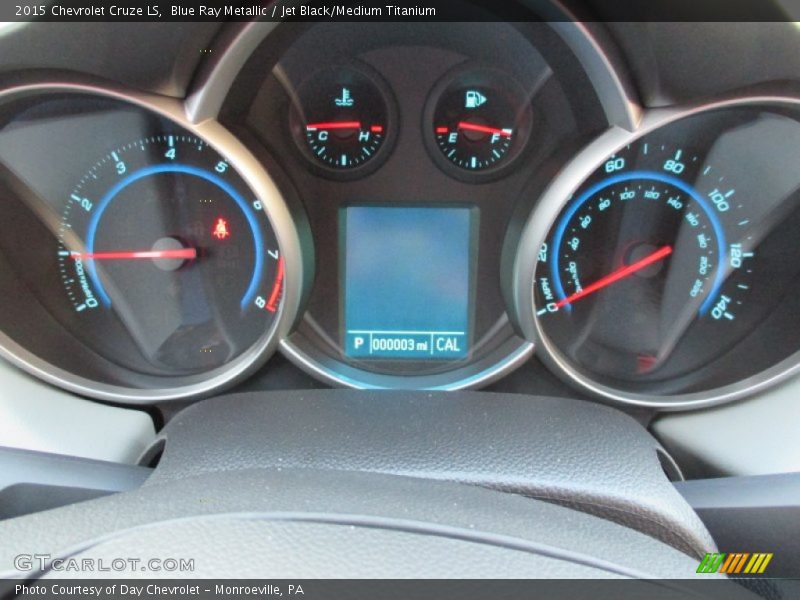 Blue Ray Metallic / Jet Black/Medium Titanium 2015 Chevrolet Cruze LS